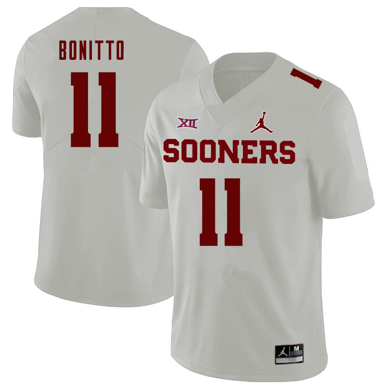 Oklahoma Sooners #11 Nik Bonitto College Football Jerseys Sale-White